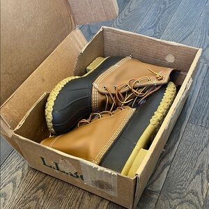 L.L. Bean Men's 8” Tan and Brown Boots